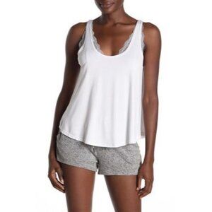 NEW honeydew Aubrey M Swing Cami Tank 57114 White Gray 99322